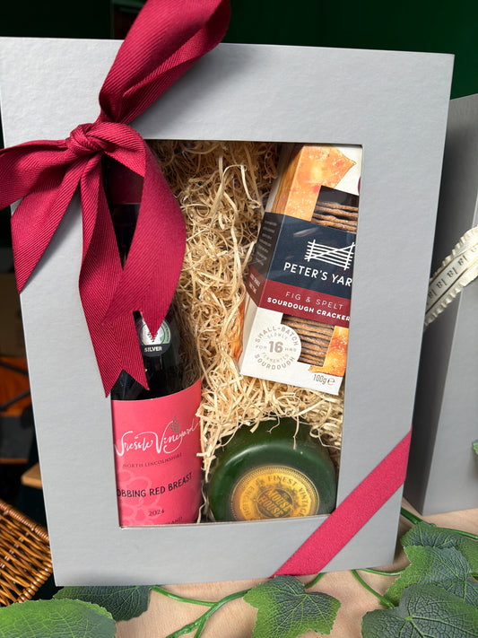 Wine, cheese and crackers Hamper